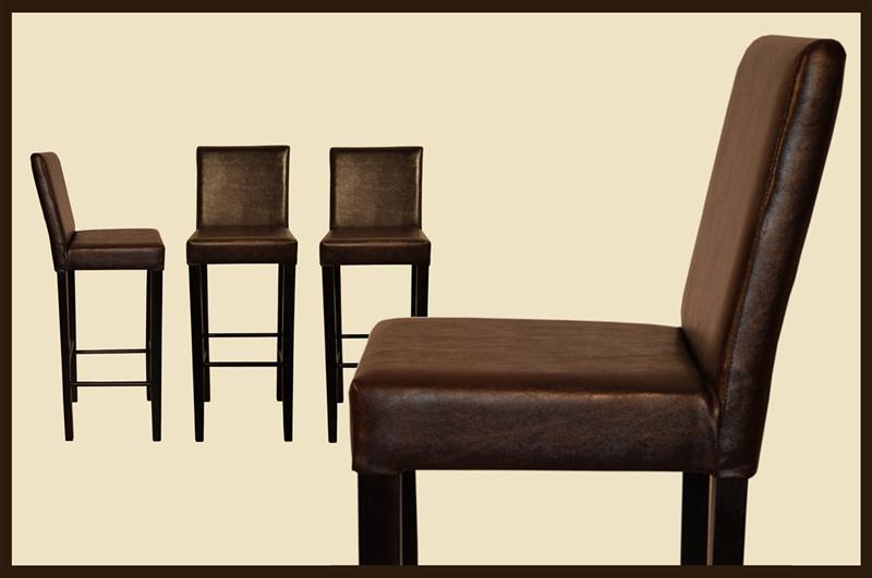 Set 4 Stühle + Tisch Bistro Cafe Sitzgruppe Event Cafeteria Leder